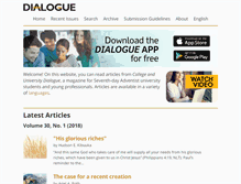 Tablet Screenshot of dialogue.adventist.org